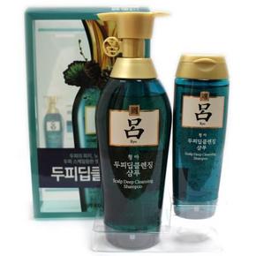 吕 RYOE 绿吕洗发水两件套400ml+180ml 约50元(99，199-100)