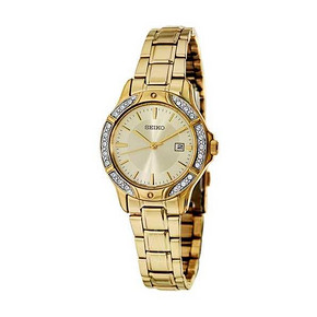 0点变价# Seiko  精工 女Bracelet SUR874 嵌施华洛世奇水晶手表 199元(日常600+)