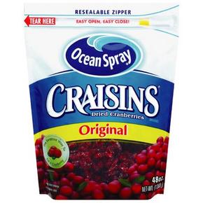 再来好价# 美国进口 优鲜沛Ocean Spray 蔓越莓干 原味 1360g 39.9元
