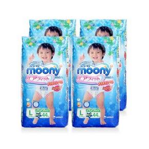 moony尤妮佳 男宝宝用拉拉裤 L44片*4包装 280元(310-30券，折70元/件)