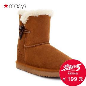 秋冬必备# Macy's 2015冬季女真皮雪地靴 欧美款 194元包邮(券后)