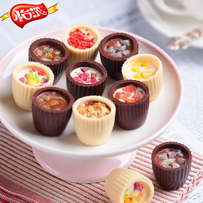 吃货走起# 怡浓 纯可可脂黑巧克力 创意杯25块 325g 27.9元包邮(107.9-80券)