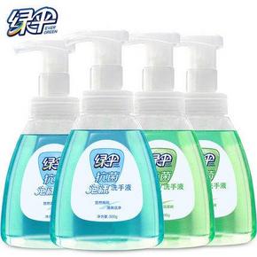 绿伞 抗菌泡沫洗手液300g*4瓶 29.8元包邮(两件可用券)
