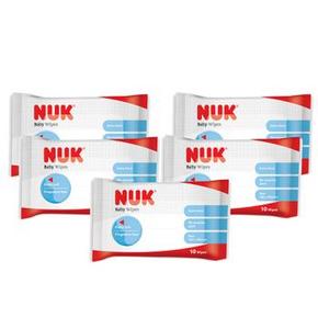 手机端：德国品质 NUK 超厚特柔婴儿湿巾 10片x5包 9.9元