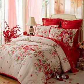 LOVO罗莱 爱丽丝婚礼 全棉贡缎印花六件套 1.8米床  279元包邮(399-120)