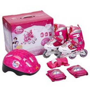 迪士尼(Disney) DC2010 儿童闪光轮滑鞋 旱冰鞋 149元包邮(红蓝两色)