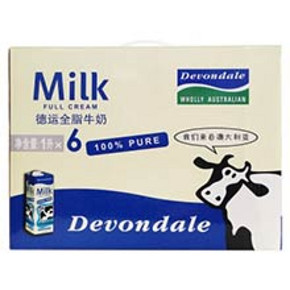 澳大利亚 进口 德运(Devondale) 全脂牛奶 1L*6盒 礼盒装  49元
