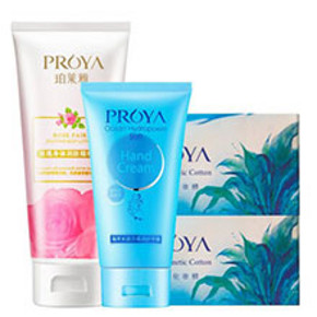 再特价：PROYA 珀莱雅 护肤套装(润肤200ml+护手霜60ml+化妆棉) 19元包邮