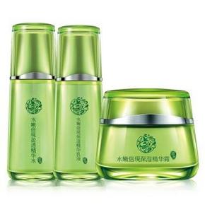 百雀羚 水嫩倍现补水 保湿精华水+精华乳100ml+精华霜50g 99元(199-100)