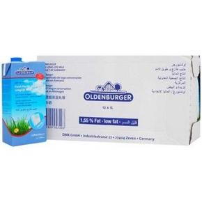 欧德堡(Oldenburger)超高温处理部分脱脂牛奶1L*12盒 89元包邮