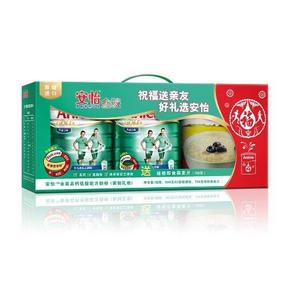 安怡 金装高钙低脂成人奶粉 800g*2罐+桂格即食燕麦片700g 138元(238-100)