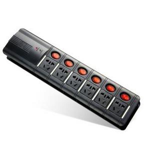 突破(TOP) TZ-C0726K6-30 3米6孔 防雷防过载插座 89元(99-10)
