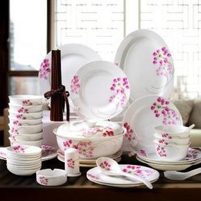 剑林 景德镇陶瓷 FZG453HX56 56头骨瓷餐具套餐+凑单品 159.8元(309.8-150)