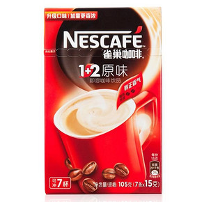 手机端，凑单优品： Nestle雀巢咖啡1 2原味7条105g 1元(限购1件)