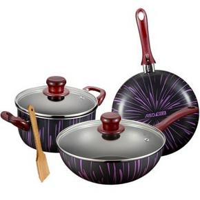 手机端：ASD 爱仕达 WG03CTJS 三件套锅+赠锅铲 99元包邮