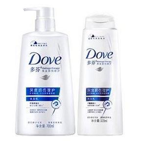 多芬 深度损伤理护洗发乳700ml+320ml+力士沐浴露400ml  约35元(69.3买2付1)