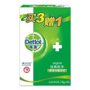 Dettol 滴露 经典松木健康香皂 115gx 4块  11.415元(22.83，买2付1)