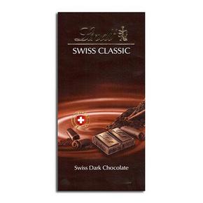 Lindt 瑞士莲 经典排装 纯味黑巧克力100g  9.9元（限购5件）
