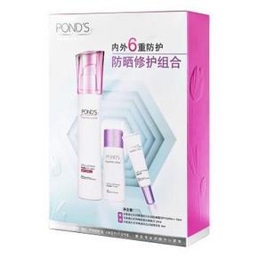 旁氏  防晒露75ml+无瑕透白爽肤水20ml+淡斑精华5ml 折40元(79,1送1)