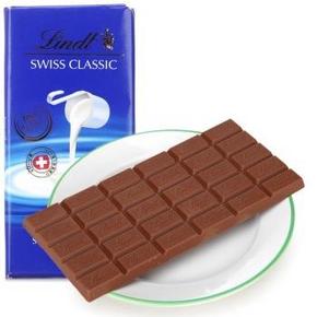 华东华北：Lindt 瑞士莲 经典排装牛奶巧克力100g 折9.9元(19.9，99.5-50)