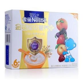 雀巢（Nestle）金装什锦水果营养米粉225g 9.9元，平时36