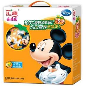 汇源100%橙果蔬汁125ml*20盒  礼盒 9.9元(日常40+，手慢无)
