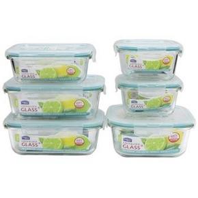 乐扣乐扣 LLG224S902 格拉斯耐热玻璃保鲜盒6件套 74.1元(119，2件6折)