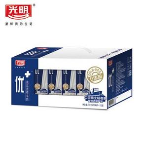 华东地区：光明优+纯牛奶 250ml*12盒*2箱 59.8元包邮