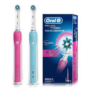 博朗 欧乐-B（Oral-B）Pro 600 3D智能电动牙刷组合 399元(649-200-50)
