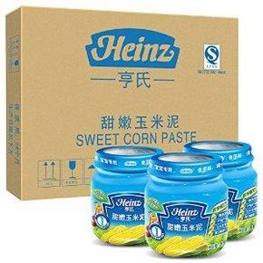 Heinz 亨氏 一段甜嫩玉米泥 113g*12罐 39元(78，2件5折)