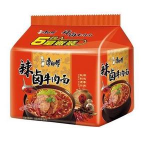 华东：康师傅 辣卤牛肉面五连包 104gx5包x2件 11元包邮(用券)