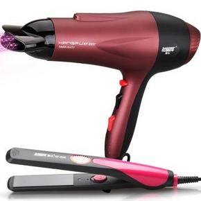 康夫 居家套装： KF3037高贵红吹风 + KF508直发夹 60元