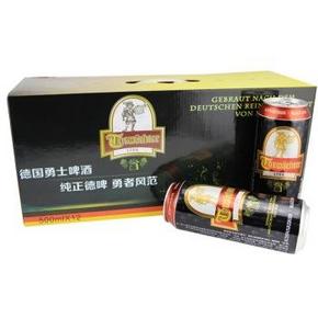 德国勇士啤酒 黑啤酒500ml*12听*4箱+三得利500ml*4听 169元(209-40券)