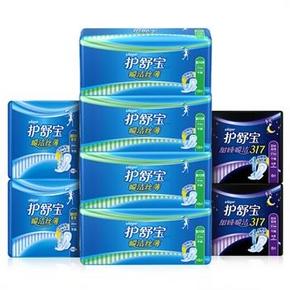 护舒宝 网面卫生巾(日用72片+夜24片+甜睡16片)x2+牙膏90g 106元(206-100)