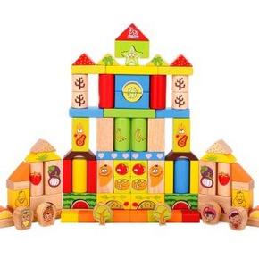 木马智慧 积木拼插益智玩具 水果部落100块 折65.8元(94，2件7折)