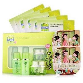 百雀羚套装 面膜5片+冻膜10gx2+水嫩精纯3件套 折14.7元(22，满3免1)