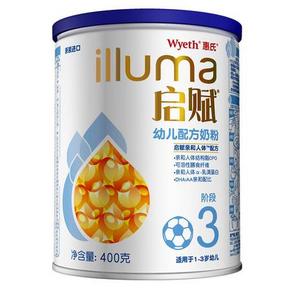 惠氏(Wyeth) 启赋幼儿配方奶粉3段1-3岁 400g/罐 118元包邮