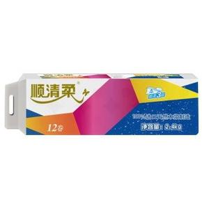 顺清柔 彩虹 有芯卷纸 4层200gx12卷+ 赠品 14.2元(27.9，199-100)
