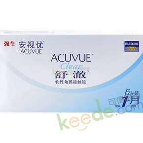 强生 舒澈隐形近视眼镜 月抛 6片x2盒+倍明视日抛5片装 79元包邮