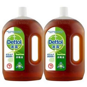Dettol 滴露 消毒液1.8Lx3桶 98元(208-110)