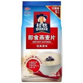 微信端: 桂格 即食燕麦片袋装1000g 9.9元(限4件)