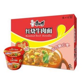 康师傅  红烧牛肉面 12杯 整箱装 16元(30.6，99-50)