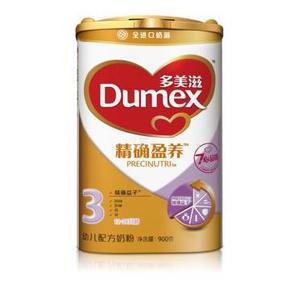 Dumex多美滋精确盈养幼儿配方奶粉3段900g罐*5    525元包邮（折105/罐）