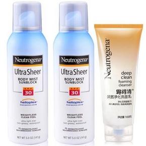 Neutrogena 露得清 洗面乳100g+防晒喷雾 141gx2件 138元包邮