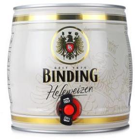 手机端: 德国 Binding 冰顶 白啤酒3.1L桶装+赠3.1L黑啤酒 77元