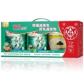 安怡 金装高钙低脂 成人奶粉800gx2罐+桂格麦片700g 119元包邮(可318-80)