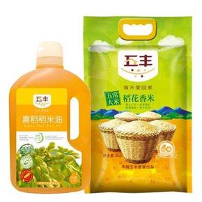 五丰喜稻稻米油1.8L+五丰 稻花香米 5kg 约35元(69.9，99-50券)