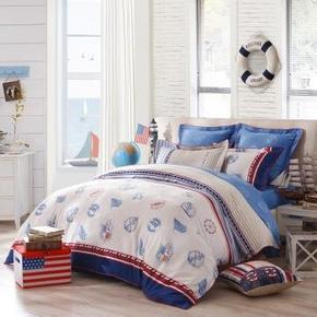 LOVO 罗莱家纺 全棉缎纹海云端四件套1.8米+凑单品 298元(598-300)