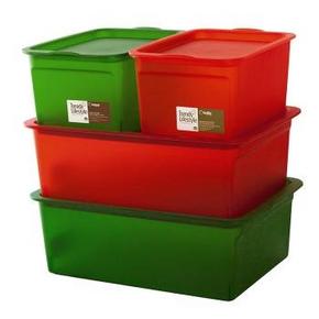 禧天龙 环保收纳箱(5Lx2个+11Lx2个)x2组+收纳筐5Lx3个x2组 108元(208-100)