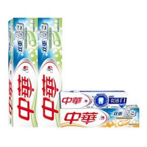 中华牙膏双重皓白牙膏130gx2支+香橙薄荷味75g+冬青薄荷味40g 12.9元